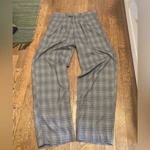 New Look Men's Checkered Gray Pants